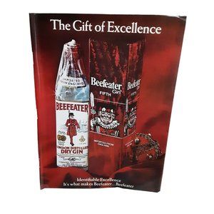 1970 Beefeater Gin Fifth Vintage Print Ad 70s Original